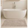 Generico Tappeto da Bagno in Microfibra di Ciniglia Antiscivolo con Fondo Gommato - Ultra Assorbente, Frange Morbide, Lavabile in Lavatrice - Comfort e Sicurezza per il Tuo Bagno (Beige, 50x80)