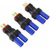 OliYin 3pcs Maschio Deans to Female EC5 Losi Adattatore connettore Brushless Lipo 1/8 1: 8 (Confezione da 3)