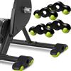 nplaseta Rocker Plate Feet, 4 Pezzi per Palline da Tennis Indoor Cycling, Attrezzatura per Allenamento Core, Piedini per Allenamento a Rulli Wahoo Kickr Core 2/1, con 8 Palline da Tennis