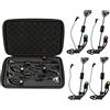 Lixada 4 pz LED Pesca Scambisti Set Pesce Morso Indicatore Illuminatore Attrezzatura Da Pesca Carpa con Custodia Per Il Trasporto