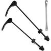 JRSHIRLEYLTD Set di 2 tenditori a sgancio rapido per bicicletta, per ruota anteriore e posteriore, tenditori a sgancio rapido per assi di bicicletta, set di tenditori a sgancio rapido MTB con 1