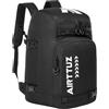 AIRTTUZ Ski Boot Bag - Ski and Snowboard Boots Backpack，Excellent for Travel with Waterproof Exterior & Bottom - for Men, Women and Youth. (BLACK)