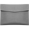 Skyzone Portadocumenti A4 in Pelle PU, Porta Documenti da Viaggio, Portafoglio per Documenti Impermeabile con Chiusura a Scatto,Custodia Porta Buste Custodia organizer per documenti cartacei (Grigio)