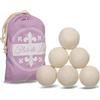 Flor De Lis Palline per Asciugatrice in Lana Naturale Flor De Lis - Ammorbidente Naturale per Bucato, Riduce Peli e Elettricità Statica - Utilizzabili con Oli Profumati