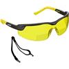 voltX GT ADJUSTABLE Occhiali di sicurezza da lettura BIFOCALI con certificazione CE EN166FT (GIALLE +1.0 diottrie), Rivestimento anti-condensa, Lente UV400.Bifocal Safety Glasses