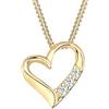 DIAMORE Elli Collana Donna con pendente cuore eternità con diamante (0,06 ct.) in Argento 925