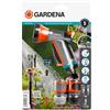 Gardena Attrezzatura di base per interni: set di base composto da raccordo per rubinetto interno, raccordo per tubo flessibile, rubinetto di arresto dell'acqua e doccia da balcone