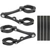 Riloer 1 paio di staffe CNC per fari compatibile con Harley compatibile con HONDA compatibile con Kawasaki compatibile con Suzuki Yamaha B-S-A modello con tubo forcella 39/41, staffa per fari, nero