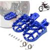 Runfarr Pedane Moto,Pedalina Poggiapiedi Moto Pedane in lega di Alluminio CNC per Surron Light Bee X160 X260 Talaria Sting MX3/R MX4 X3/CRF150F CRF230F 03-19/E Ride Pro S SS 2.0 3.0 Blu