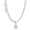 PANDORA Parure di gioielli da donna con collana a 2 fili, design Cupido, argento, idea regalo romantica, set regalo d'amore con ciondolo di perla 68627