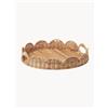 Pick a Poppy Vassoio decorativo in rattan fatto a mano Round - Beige