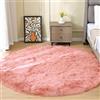 ORINOVA Tappeto Peloso Rosa Rotondo 180 cm Tappeti Rug Morbido Scendiletto Camera da Letto Lavabile in Lavatrice Moderno Salotto