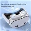 DROXUANK Copertura per maschera facciale 4 in 1 con ventola di raffreddamento per Meta Quest 3S Custodia di ricambio per maschera anti-sudore per accessorio Oculus Quest 3S