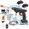 HGTUGO Idropulitrice Portatile a Batteria Senza Fili con Pistola Spray e Ugello 3-in-1 per Auto, Patio e Prato