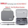 DROXUANK Custodia da trasporto Borsa a tracolla da viaggio per DJI Neo 2 Fly More Combo Drone Accessori Borsa di stoccaggio Borsa portatile in PU