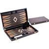 Engelhart - 250545 - Backgammon Deluxe 18 Pollici - Gioco Elegante con Impiallacciatura in Legno di Ebano Verniciato - Marrone