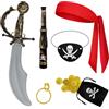 Coco Berming 7 Pezzi Costume da Pirata per Bambini (Stile A)