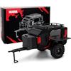 INJORA Rimorchio da Campeggio Fuoristrada per TRX4M SCX24 1/18 1/24 RC Crawler (Nero Rosso)
