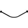 Tanxih Asta angolare per tenda da doccia, regolabile, in acciaio inox, a forma di L, installazione senza trapano, per bagno, vasca da bagno, negozio di abbigliamento (nero, 90-130 cm x 90-130 cm)
