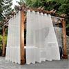 BONZER Tende trasparenti impermeabili per interni ed esterni, 2 pannelli, in voile con occhielli larghi, per soggiorno, camera da letto, veranda, pergola, cabana, 254 x 241 cm, beige
