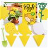 Chillife Trappola per moscerini SET I 50 trappole anti moscerini piante interno I Adesivi gialli efficaci ed ecologiche I fly catcher trap I incl. 20 fili di legatura, 3 aste doppie e 1 pala