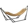 Outsunny Supporto con amaca pieghevole in acciaio, 2 in 1 per amaca o sedia sospesa, borsa di trasporto inclusa 263L x 89l x 100H cm