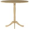 HOMCOM Tavolo da pranzo rotondo per 4 persone Ø 80 cm, tavolo da cucina, base in acciaio, stile moderno, legno naturale | Aosom Italy