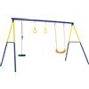 AIYAPLAY Set Altalena da Giardino Giochi da Esterno 3 in 1, 285x160x181cm, Verde | Aosom Italy