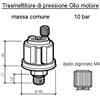 Veratron (VDO) Sensore Pressione Olio Motore Barca Sensore 10 bar-1 polo (1) m.c. Trasmettitore