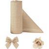 Yoodriy Rotolo Runner Tavola Juta 30cmx10m, 100% Juta Naturale, Tagliabile per Fai da Te Decorazioni Vintage, Ecologico Materiale Fai da Te, Ideale per Matrimoni, Feste, Arredamento Country