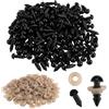EXIN DEHCEN 200 Pezzi Occhi di Sicurezza con Rondelle, 6mm Occhi a Bottone in Plastica, Occhi Giocattolo in Plastica Nera, Nero Occhietti per Bambole, Peluche e Orsacchiotti, Fai da Te, Marionette