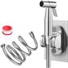 DEANKEJI 2 Metri Inossidabile Doccetta per Bidet-Set, Argento Palmare Spruzzatore di Bidet, Doccettaperbide con Tubo Flessibile, Doccino per Wc, per Cucine, Bagni e Hotel