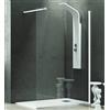 KAMALU Box doccia walkin 110 cm con profilo bianco opaco KW-100W