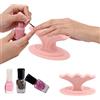 Penitue Supporto Poggia Dita Unghie, Supporto Stabile Silicone Forma Coda Balena Manicure e Pedicure per Applicazione Smalto Gel Compatto e Portatile per Uso Domestico Salone (Rosa)