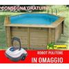 Piscina in legno Ø 4,10 m esagonale Azura 410 Ubbink