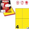 MARKIN Etichetta adesiva C/519 giallo fluo 100fg A4 105x148,5mm (4et/fg) Markin X210C519F-GI