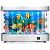LICAEVEY Mini Acquario per Acquario Finto, Luce Notturna Decorativa per Acquario con Pesci Tropicali Artificiali con Pesci in Movimento per Bambini, Alimentazione USB 5V