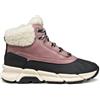 Geox J FLEXYPER Plus Girl Boot, DK Rosa/Nero, 33 EU, Dk Rose Black, 33 EU
