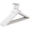 SONGMICS Grucce Appendiabiti Legno, 10 Pezzi, Appendini, Scanalature su Spalle, Gancio Girevole a 360°, Legno di Betulla, Risparmio di Spazio, per Pantaloni Giacche, Bianco Nuvola CRW035WZ01