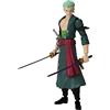 BANDAI - Anime Heroes - One Piece - Roronoa Zoro - Figura manga Anime heroes da 17 cm - Licenza ufficiale One Piece - Figura snodata di Zoro - Giocattolo per bambini dai 4 anni in su - 36932