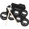SEAFRONT Pastiglie per Batteria Elettronica in Silicone Set di 7 5 Accordatura 8 Canzoni Dimostrative 3 Ritmi USB Roll Up Practice Pad 7