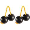 SPYMINNPOO 2 Pezzi Sfera Ritmica Africana, Kashaka Strumento Musicale Shaker per Uova Doppia Zucca Percussioni Asalato Sfere per Tamburo con Punta delle Dita Regolabili per Shaker Africano