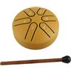 SEAFRONT Tongue Drum Handpan Steel Drum Professional Mini 6 Note Worry Hand Pan Drum Strumento a Percussione con Bacchetta (Oro)