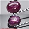 Thaigesstore Pietra preziosa rubino stella 6 raggi rosso viola cabina ovale 5,34 ct (riemp...