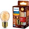 Philips Lampadina vintage Amber Spiral P45, dimmerabile, senza sfarfallio, EyeComfort, 180 lumen, temperatura 1800 K, 2,7 W=15 W, attacco E27, confezione da 1