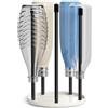 Josmimic Portabottiglie per SodaStream - Scolabottiglie premium in ceramica con vassoio di sgocciolamento per 5 bottiglie SodaStream Crystal | Emil Bianco