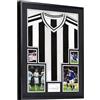 UXENI Cornice per Maglia Calcio in Alluminio Quadro Espositore con Plexiglass Infrangibile e Tappetino Cornice Maglia Rugby/Calcio per Collezione, Display Box con Kit di Montaggio