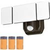 YTKIH Luce di sicurezza a batteria con sensore di movimento, 1200LM 5000K ad alta luminosità, distanza di rilevamento di 120 m, senza fili, adatta per uso esterno e interno, durata della batteria 6