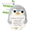 T TAKONE Takone Pocket Hug Positive Pinguin - Bambola di lana lavorata a maglia, 6 cm