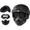 LEJUNJIE Casco tattico Airsoft e maschera integrale con occhiali rimovibili con supporto NVG anteriore e guida laterale PJ FAST Helmet